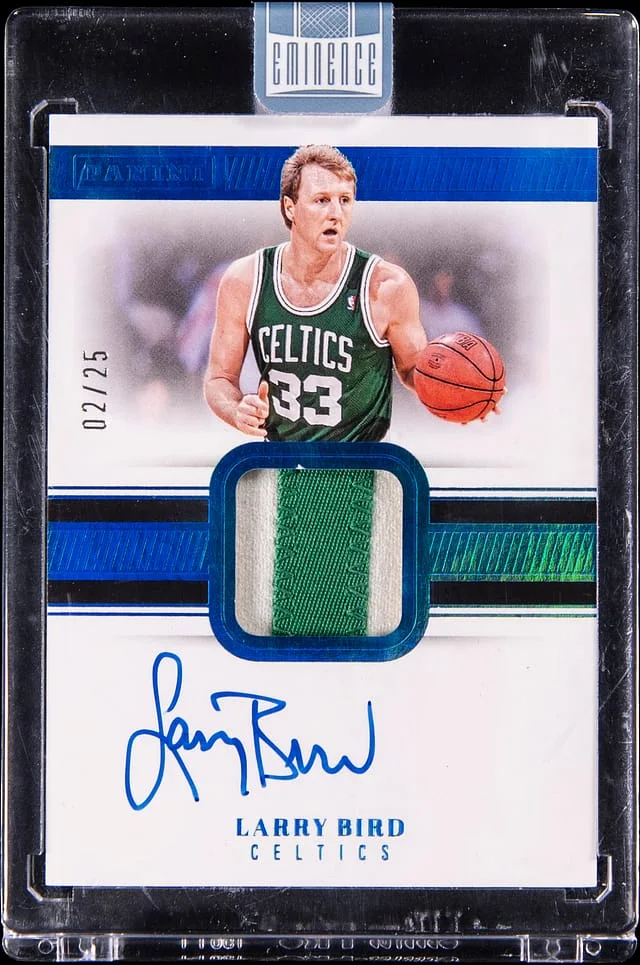 2024-25 Panini Eminence Larry Bird Patch Autographs #PA-LBD card image