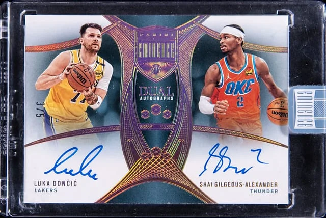 2024-25 Panini Eminence Luka Doncic/Shai Gilgeous-Alexander Dual Autographs #DA-LDS card image