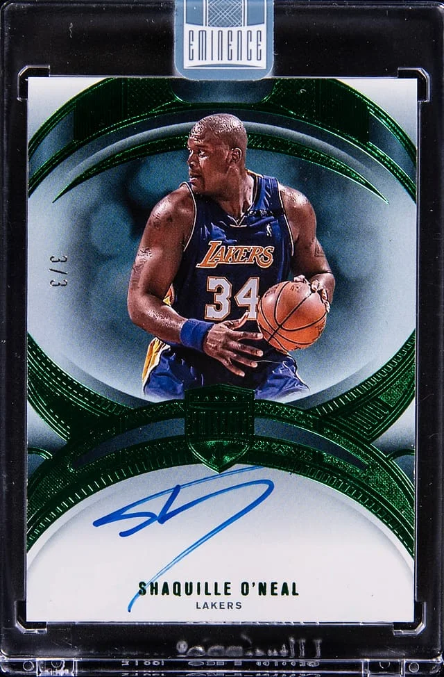 2024-25 Panini Eminence Shaquille O'Neal Emerald Autograph #5 card image