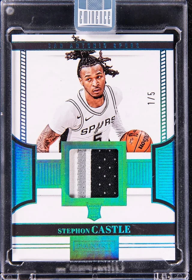 2024-25 Panini Eminence Stephon Castle Patch - Panini Encased Memorabilia Swatches #MS-CAS card image