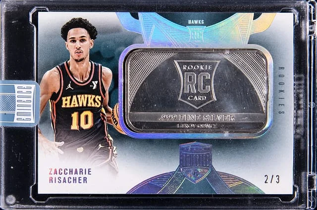 2024-25 Panini Eminence Zaccharie Risacher Relic - Panini Encased Rookies Silver Bar #RS-ZCR card image