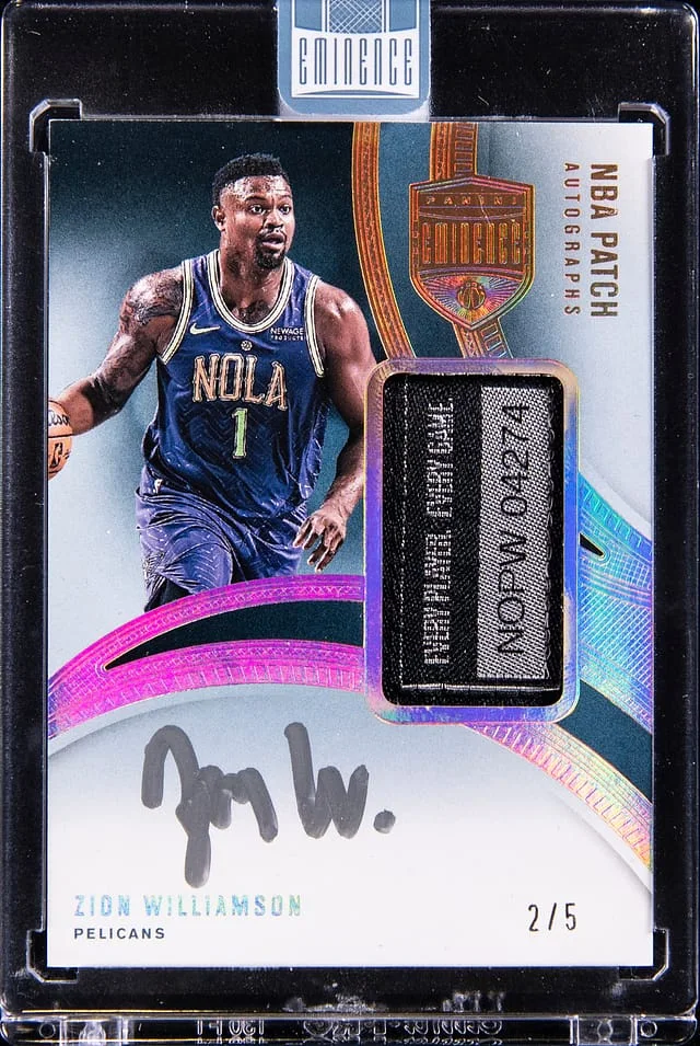2024-25 Panini Eminence Zion Williamson NBA Patch Autographs Gold #NPA-ZIO card image