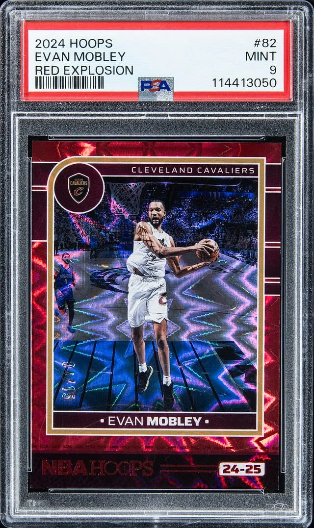 2024-25 Panini Evan Mobley NBA Hoops Red Explosion #82 card image