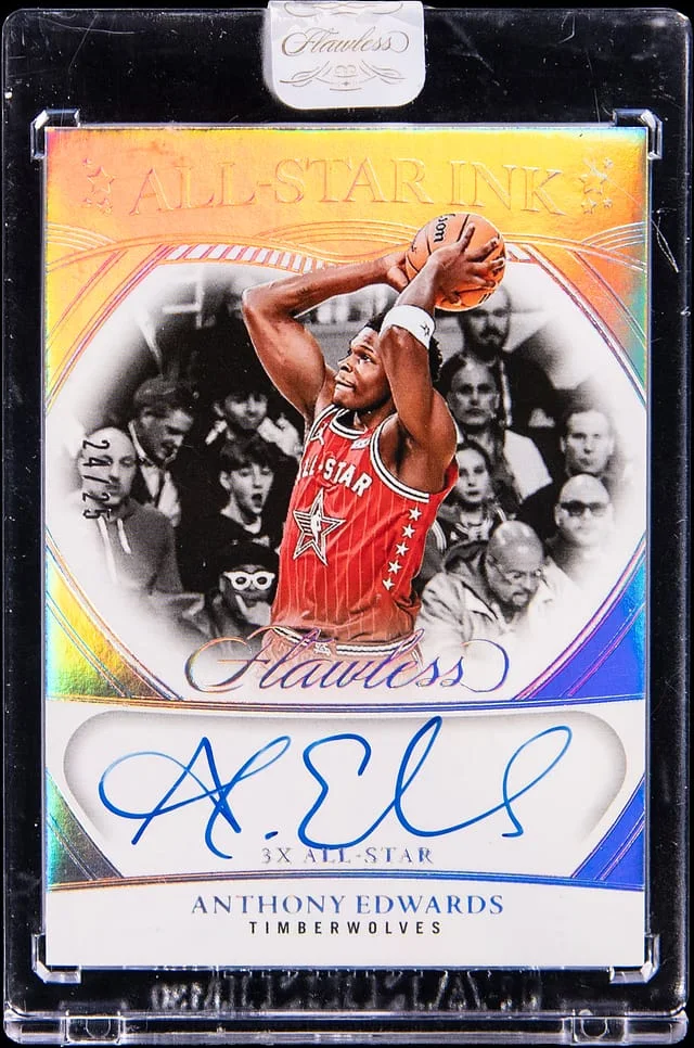2024-25 Panini Flawless Anthony Edwards All-Star Ink #ASI-AED card image