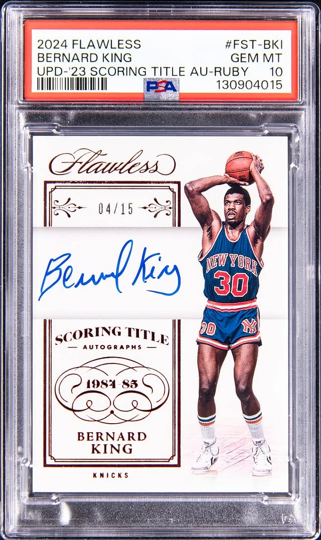 2024-25 Panini Flawless Bernard King Update '23 Scoring Title Autographs Red #FST-BKI card image