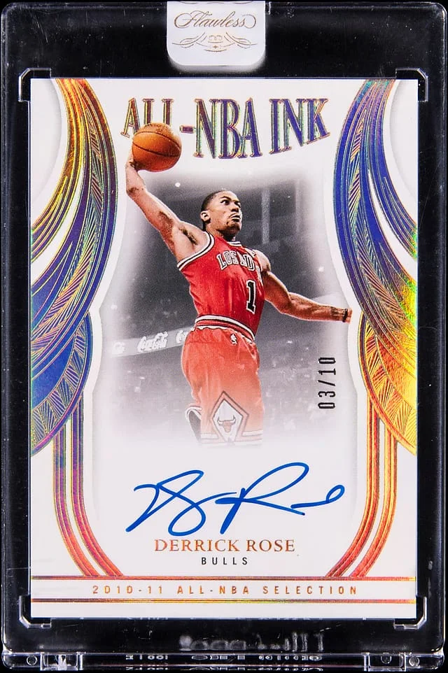 2024-25 Panini Flawless Derrick Rose All-NBA Ink Gold #ANB-DRO card image