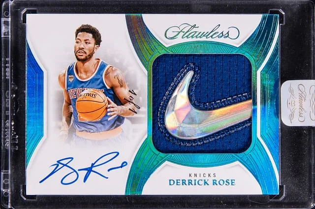 2024-25 Panini Flawless Derrick Rose Brand Logo Autographs #BLA-DRO card image