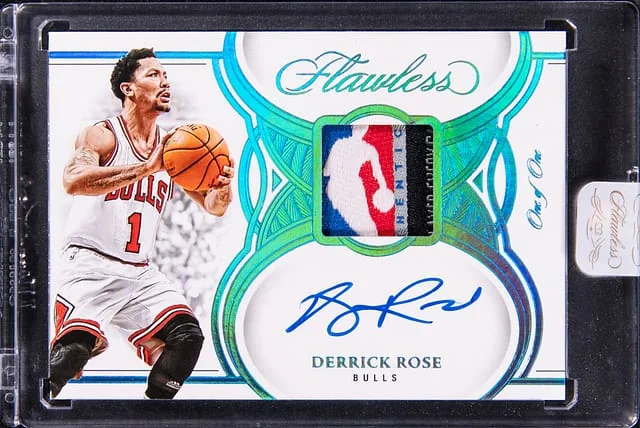 2024-25 Panini Flawless Derrick Rose Platinum #LAU-DRO card image