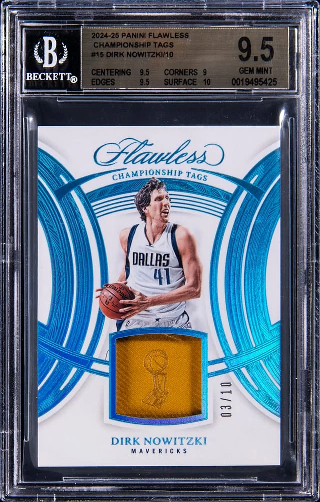 2024-25 Panini Flawless Dirk Nowitzki Championship Tags #CHT-DNW card image