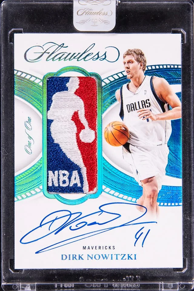 2024-25 Panini Flawless Dirk Nowitzki Logoman Autographs #LGA-DNW card image