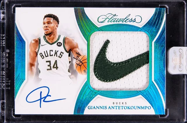 2024-25 Panini Flawless Giannis Antetokounmpo Brand Logo Autographs #BLA-GAN card image