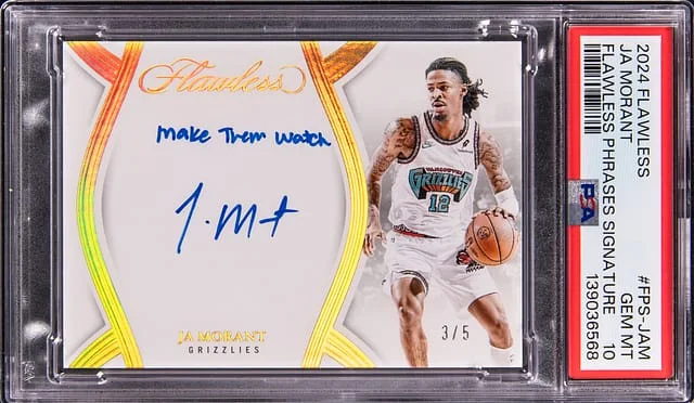 2024-25 Panini Flawless Ja Morant Phrases Signatures #FPS-JAM card image