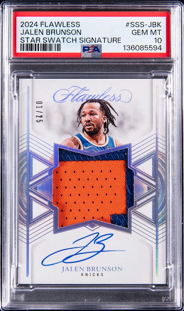 2024-25 Panini Flawless Jalen Brunson Star Swatch Signature #SSS-JBK card image