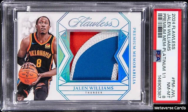 2024-25 Panini Flawless Jalen Williams Premium Memorabilia Platinum #PM-JWL card image