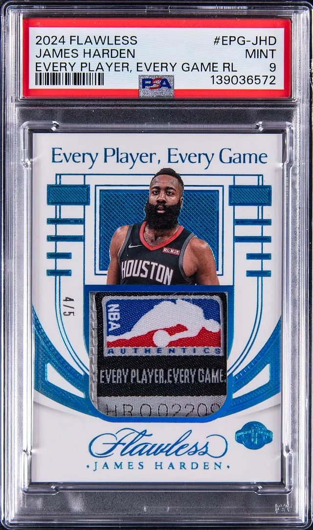 2024-25 Panini Flawless James Harden Every Player, Every Game Relics #EPG-JHD card image