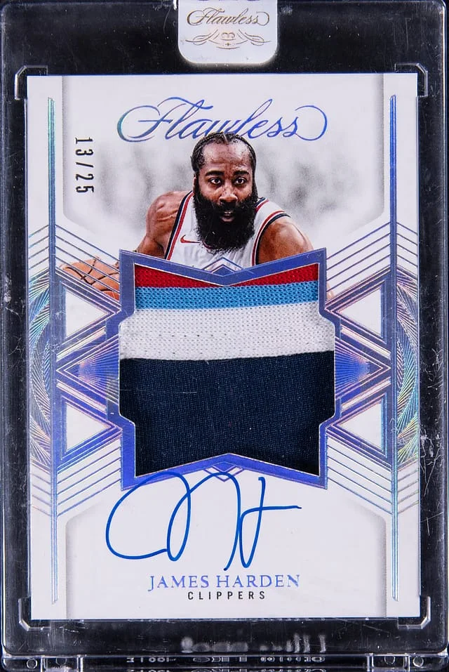 2024-25 Panini Flawless James Harden Star Swatch Signatures #SSS-JHC card image