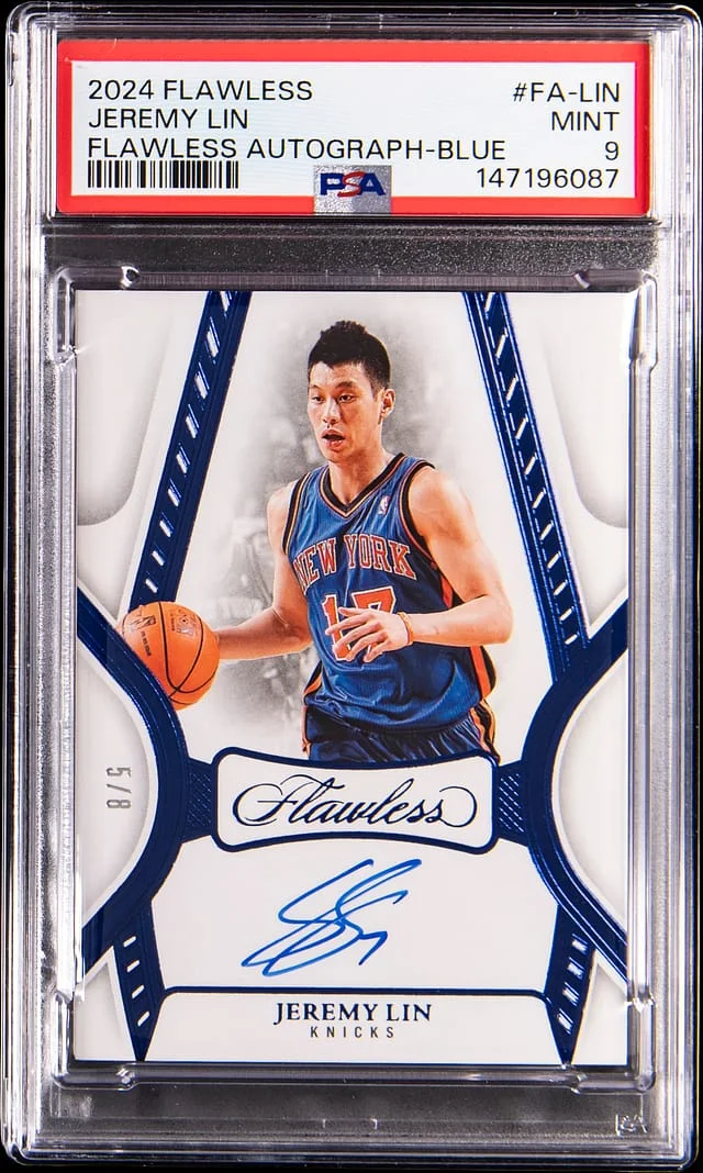 2024-25 Panini Flawless Jeremy Lin Autograph Blue #FA-LIN card image