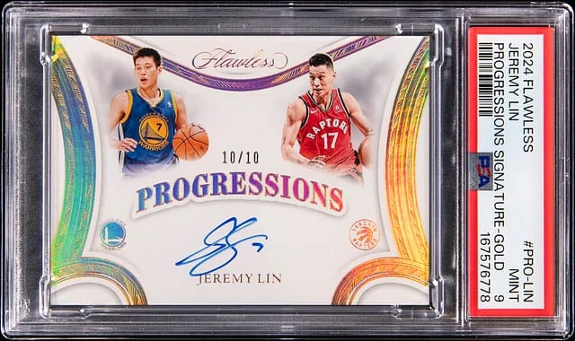 2024-25 Panini Flawless Jeremy Lin Progressions Signature Gold #PRO-LIN card image