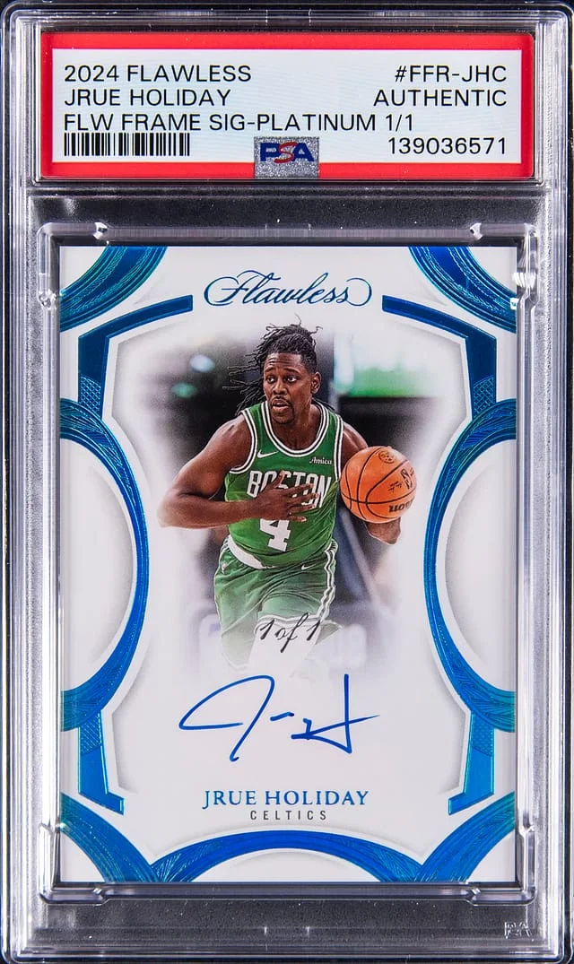 2024-25 Panini Flawless Jrue Holiday Frame Signatures Platinum #FFR-JHC card image