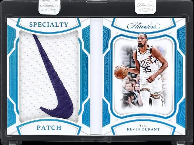 2024-25 Panini Flawless Kevin Durant Nike Swoosh Specialty Patch Platinum Booklet #SPB-KVD card image