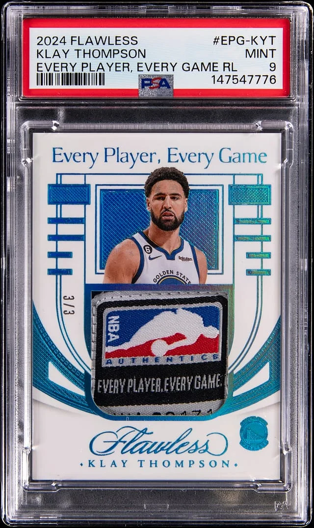 2024-25 Panini Flawless Klay Thompson Every Player Every Game Relics #EPG-KYT card image