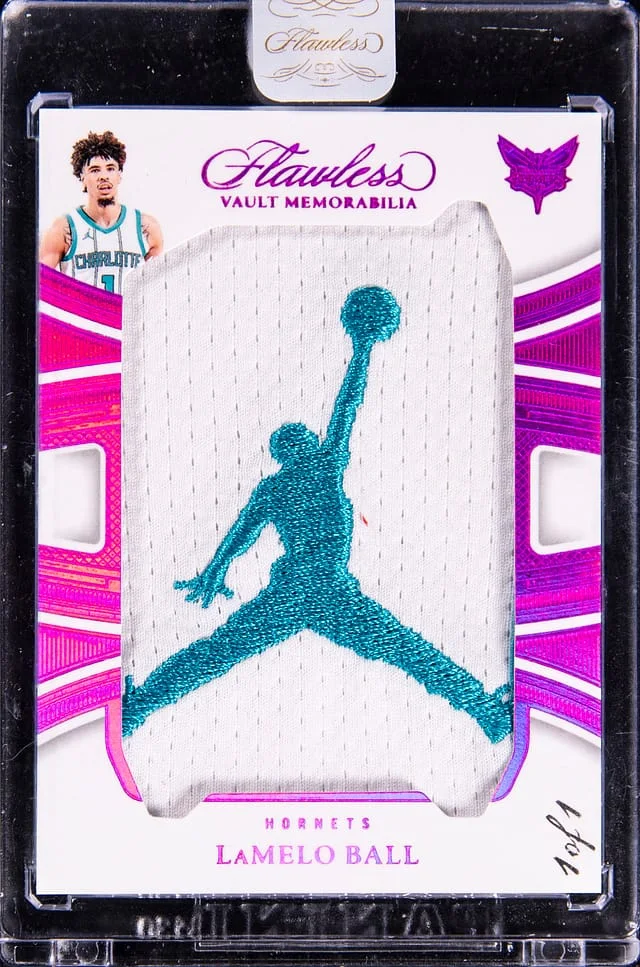 2024-25 Panini Flawless LaMelo Ball Vault Memorabilia #FVM-LMB card image