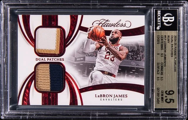 2024-25 Panini Flawless LeBron James Dual Patches Ruby #DP-LJC card image