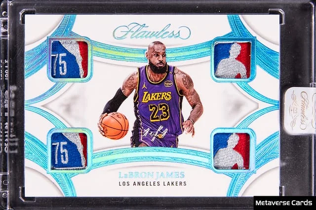 2024-25 Panini Flawless LeBron James Logoman Quad Patches Platinum #QP-LBJ card image