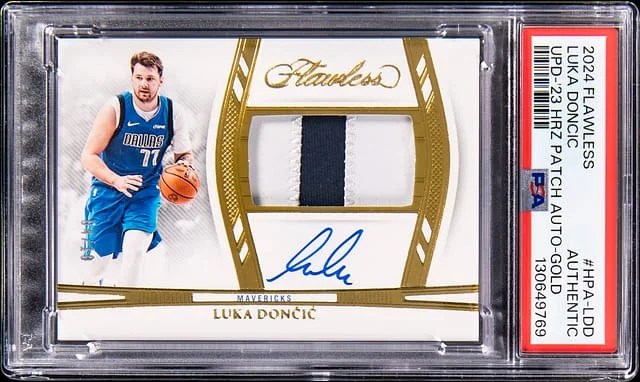 2024-25 Panini Flawless Luka Doncic Update '23-24 Horizontal Patch Autograph Gold #HPA-LDD card image
