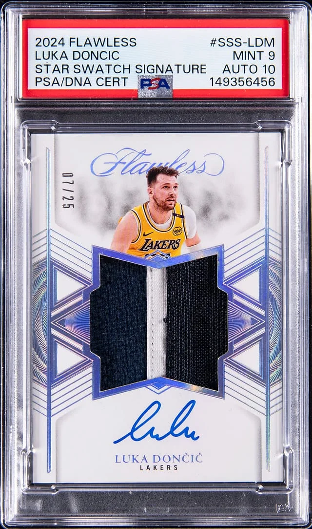 2024-25 Panini Flawless Luka Doncic Star Swatch Signatures Ruby #SSS-LDM card image