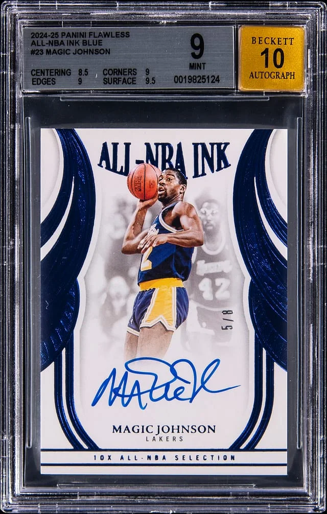 2024-25 Panini Flawless Magic Johnson All-NBA Ink Blue #ANB-MJO card image