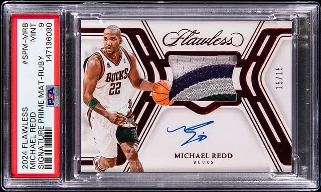 2024-25 Panini Flawless Michael Redd Signature Prime Material Ruby #SPM-MRB card image