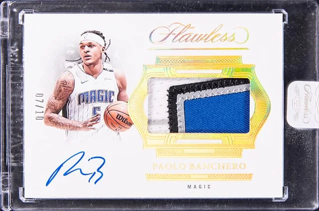 2024-25 Panini Flawless Paolo Banchero Horizontal Patch Autographs #HPA-PBM card image