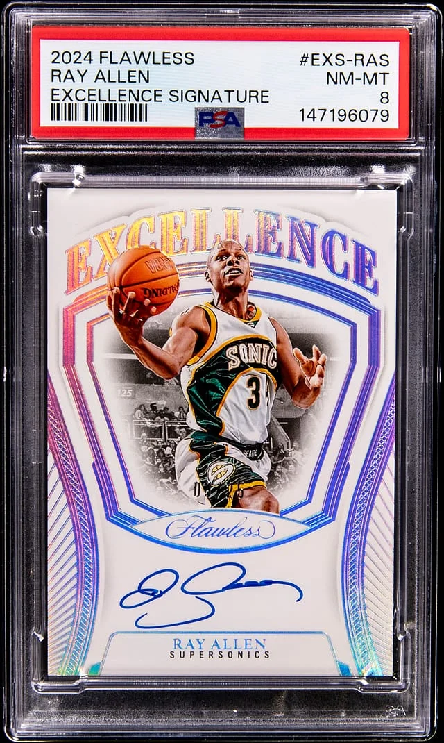 2024-25 Panini Flawless Ray Allen Excellence Signature #EXS-RAS card image