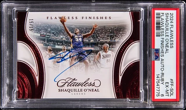 2024-25 Panini Flawless Shaquille O'Neal Finishes Autograph Ruby #FF-SOL card image
