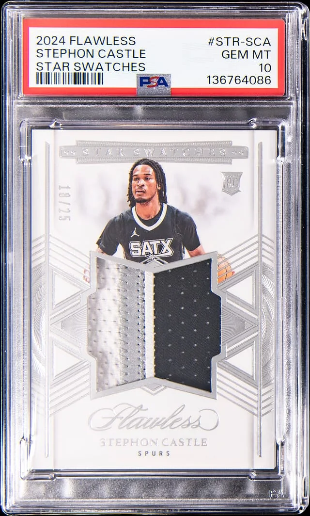 2024-25 Panini Flawless Stephon Castle Star Swatches #STR-SCA card image