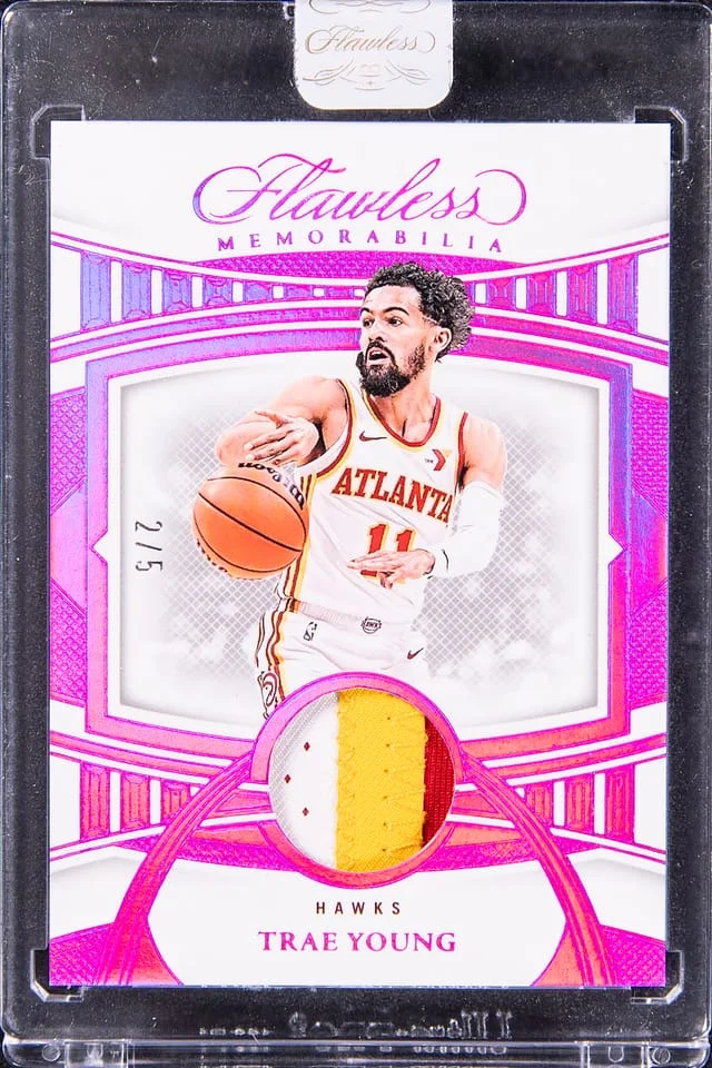 2024-25 Panini Flawless Trae Young Memorabilia Pink #FM-TRY card image