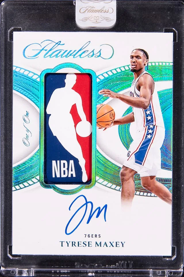 2024-25 Panini Flawless Tyrese Maxey Logoman Autographs #LGA-TYM card image