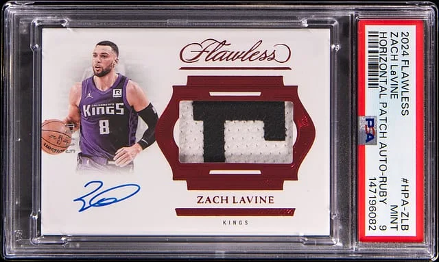 2024-25 Panini Flawless Zach LaVine Horizontal Patch Autograph Ruby #HPA-ZLB card image