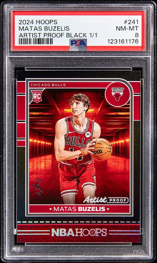 2024-25 Panini Hoops Matas Buzelis Artist Proof Black #241 card image