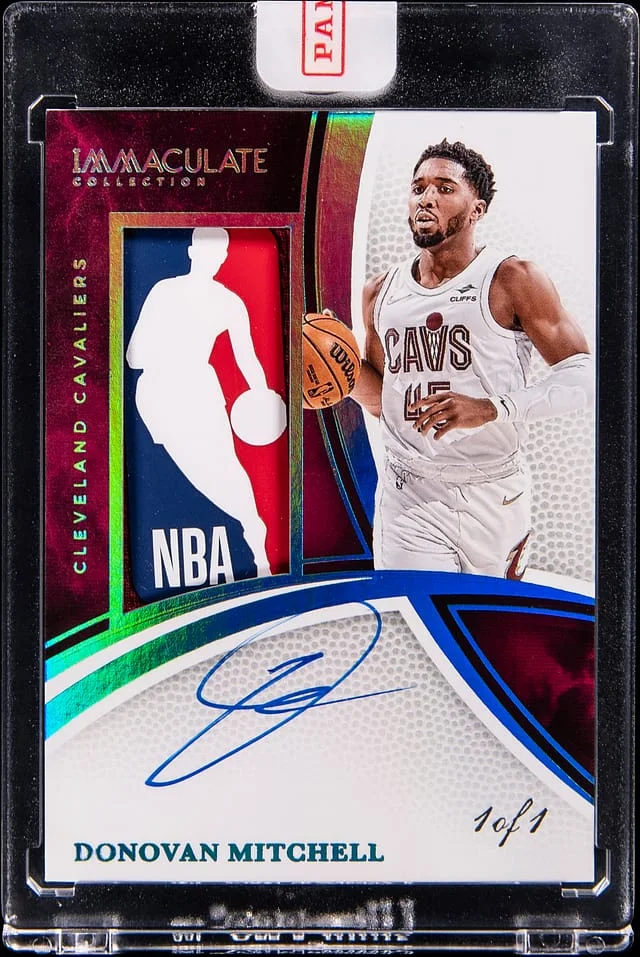 2024-25 Panini Immaculate Collection Donovan Mitchell Logoman Autographs #LMA-DMI card image
