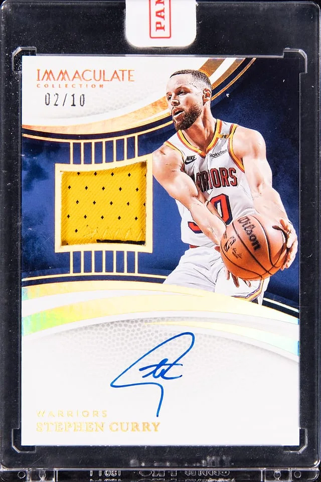 2024-25 Panini Immaculate Collection Stephen Curry Patch Autographs Gold #PAU-SCU card image