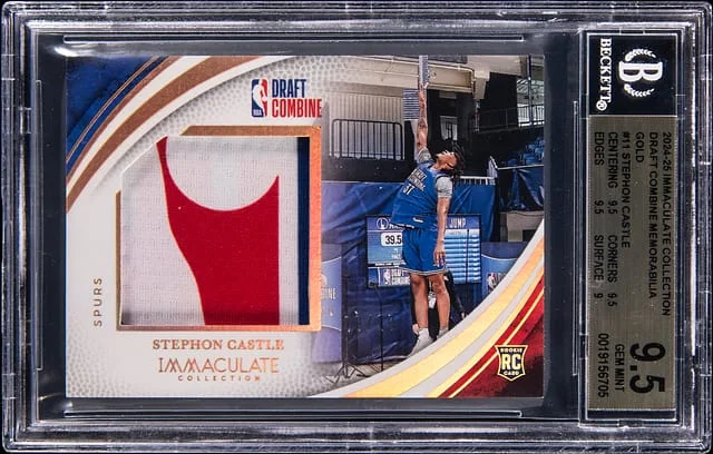 2024-25 Panini Immaculate Collection Stephon Castle Draft Combine Memorabilia #DCM-SCS card image
