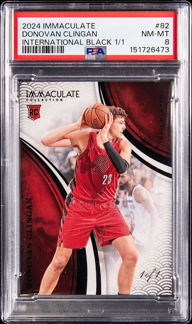 2024-25 Panini Immaculate Donovan Clingan International Black #82 card image