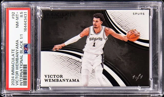 2024-25 Panini Immaculate Victor Wembanyama International Black #92 card image