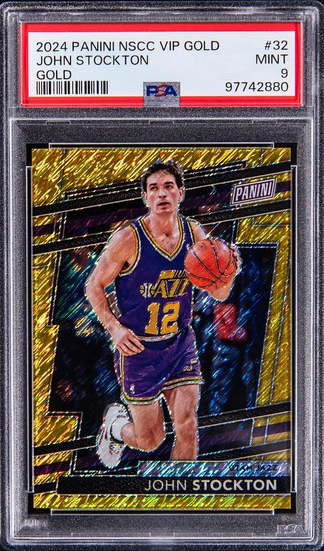 2024-25 Panini John Stockton National Sports Card Convention VIP Gold Gold Parallel #32 card image