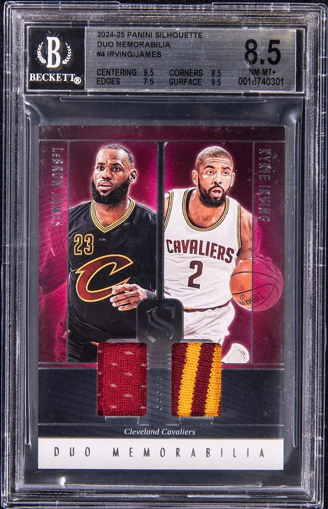 2024-25 Panini LeBron James/Kyrie Irving Silhouette Duo Memorabilia #DUO-CLE card image