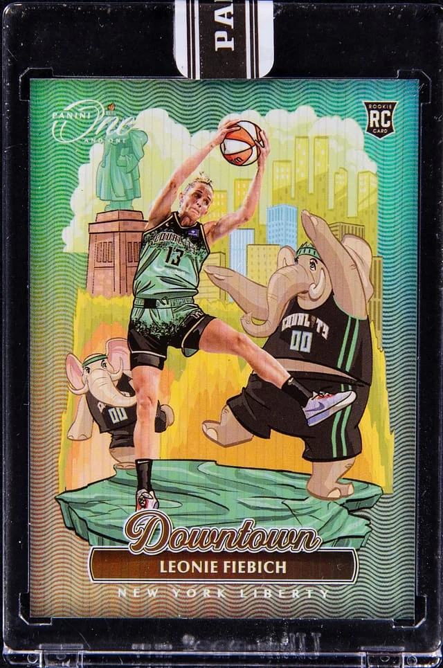 2024-25 Panini Leonie Fiebich - Panini Encased Instant Royalty WNBA One and One Downtown #9 card image