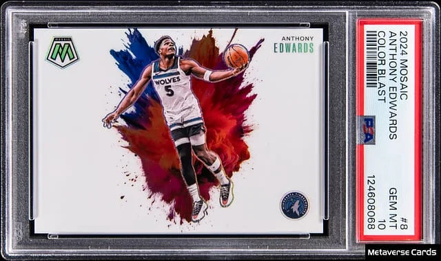2024-25 Panini Mosaic Anthony Edwards Color Blast #8 card image
