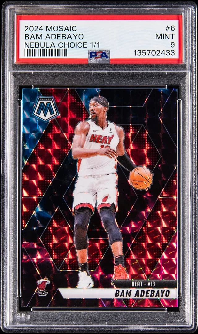 2024-25 Panini Mosaic Bam Adebayo Nebula Choice #6 card image